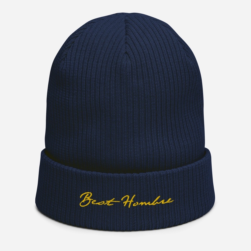 100% Organic cuffed ribbed beanie